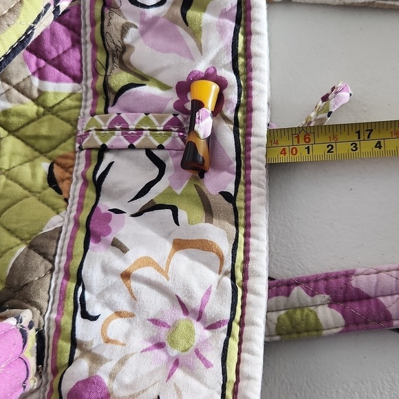 Vera Bradley floral shulder bag purse  side pocket side zip - Picture 10 of 13